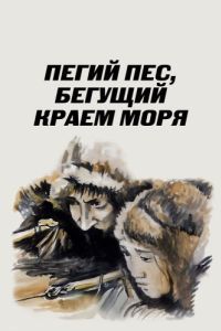 Постер Пегий пес, бегущий краем моря